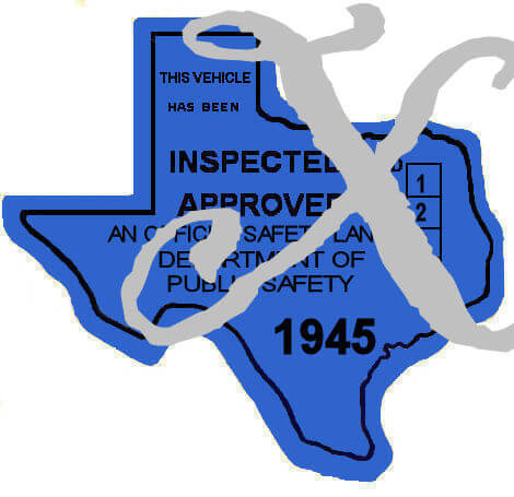 (image for) 1945 Texas Safety Lane Inspection Sticker